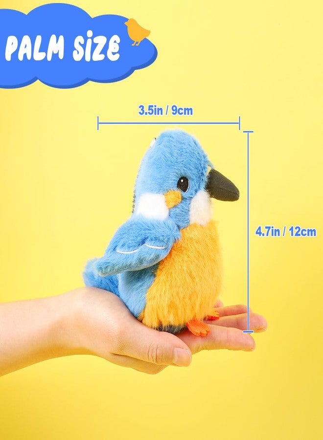 Niceup 4.5in Bird Small Stuffed Plush Animals Mallard Duck Cockatiel Kiwi Kingfisher Pheasant Sparrow Stuffies Cuddly Bead Bag Sensory Toy for Easter Basket Stuffer - Image 4